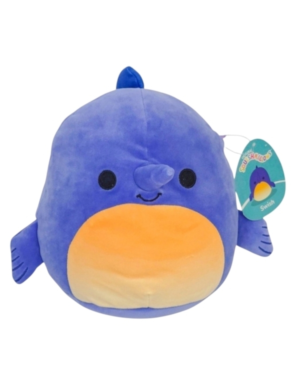 NWT Squishmallows Swish Swordfish‎ 8" Blue & Yellow Plush Stuffed Animal